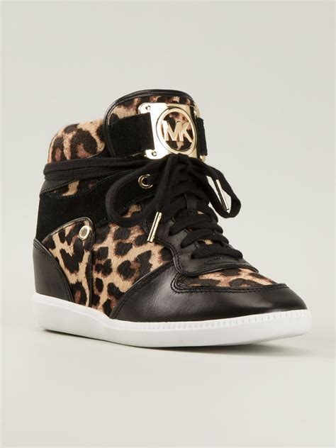 michael kors leopard print cardigan|Michael Kors leopard print sneakers.